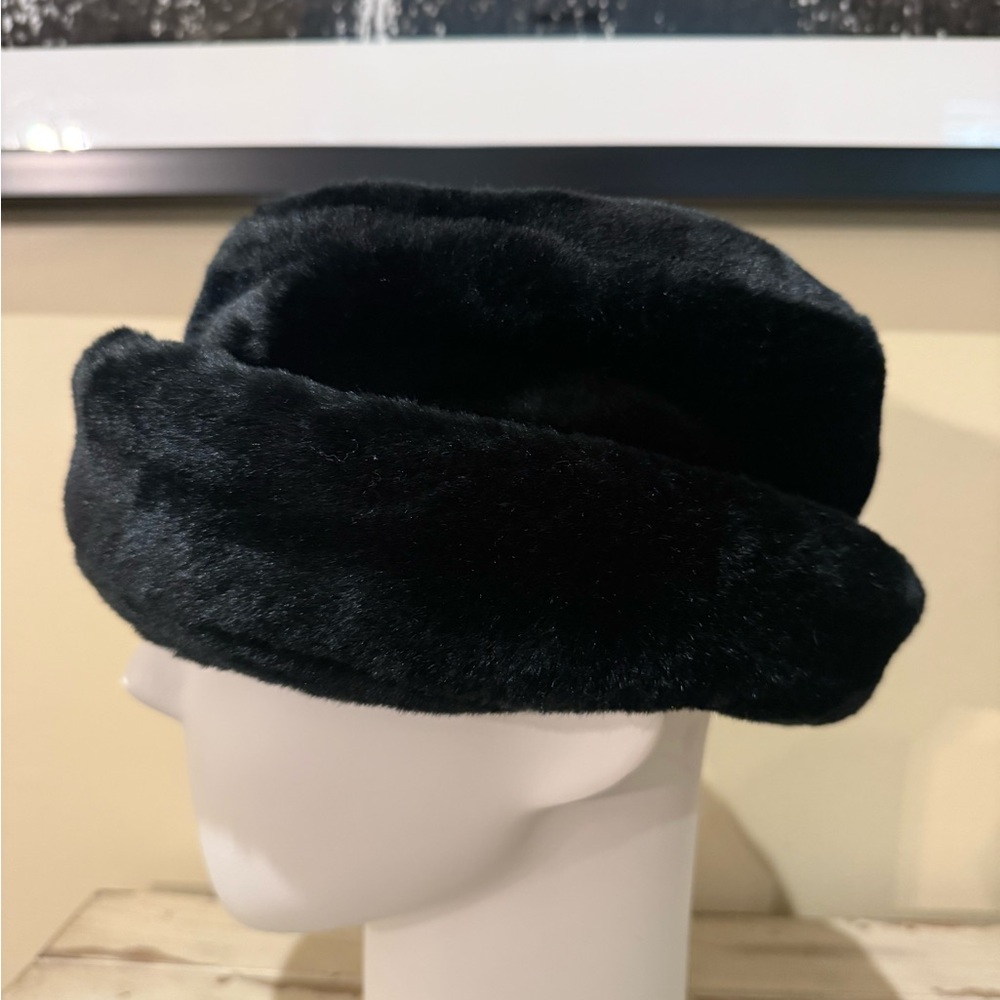 Elegant Black Faux Fur Russian Cossack Hat